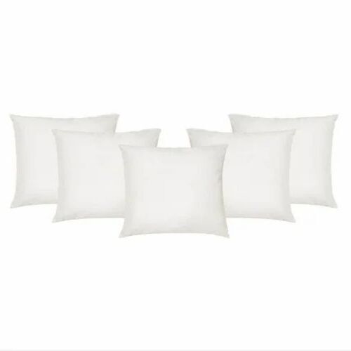 White Plain Cushion - 100% Cotton, 12x12 Inch, White Color, Square Shape | Plain Dyed, Ideal for Chair Use, Good Grade Optimum Quality