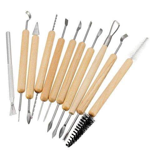 Wooden Handle Clay Carving Pottery Sculpting Tools Set