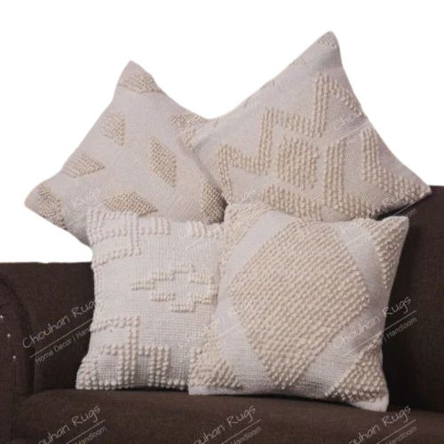 Handloomed Wool Cotton Pillows Cover