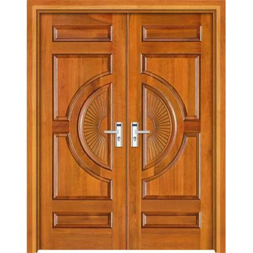 Laminated Wooden Doors - Sagwan Wood All Sizes Brown Color | Weather-Resistant Durable Finish Elegant Wood Grain Customizable Designs