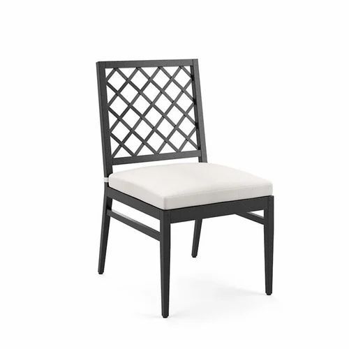 Outdoor Aluminum Chair - 21 x 24 x 30 Inch, Premium Black Color Coated Finish, Optimum Quality Fabric Seat, Eco-Friendly Design