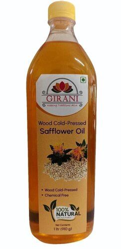 Safflower Oil - Premium Quality, Nutrient-Enriched Liquid | Chemical-Free, Preservatives-Free, Cold Pressed Mustard Oil, Cholesterol-Free, Hygienically Packed for Healthy Cooking