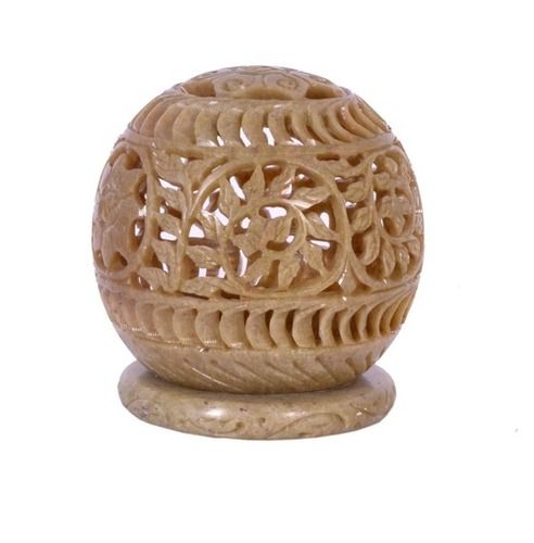 Soapstone Carved Candle Holder - Metal Type: Soap Stone