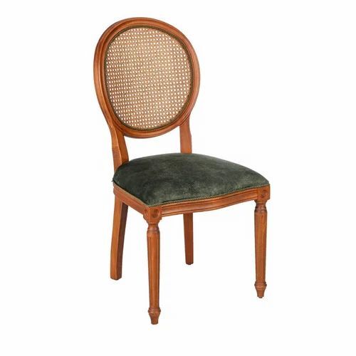 Vintage Colonial Chair - Premium Quality Fabric with Low Back Design, Brown Color, Eco-Friendly and Attractive for Cafe Use