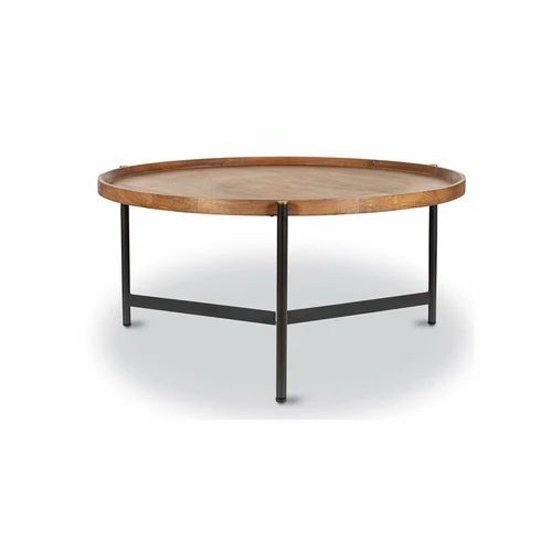 Wooden Centre Table - Mango Wood, 28 x 28 x 22 Inch, Multicolor Brown | Attractive Modern Design, Without Storage, Premium Quality