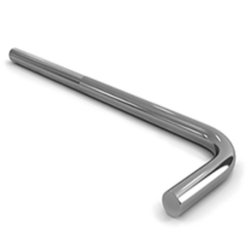 Anchor Bolt - Silver, 1x1x2 Inch, Grade Industrial | Corrosion Resistant, Hardened & Tempered, Polished Finish, Round, New Quality