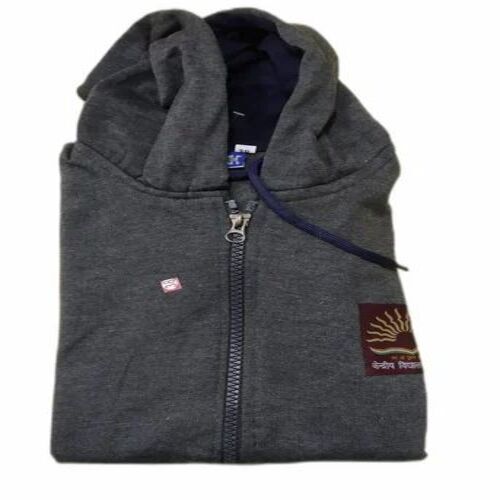Boys Grey School Jacket - Premium Cotton, Medium Size, Grey Color | Cool Dry Feature, Single Pocket, Customized Fit