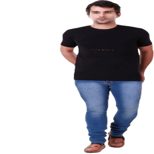 Cotton Men Plain T Shirt - Regular Fit, O-Neck, Short Sleeves, Black Color | Adult Sizes M, L, S, XL, Attractive Pattern Design