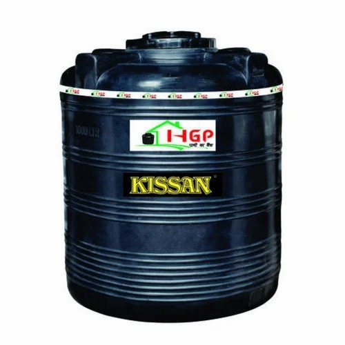 Hgp Kissan Triple Layer Water Tank Isi - Plastic, Round, Blue | Food Grade Build, Ideal for Water Storage, Durable and Long-lasting