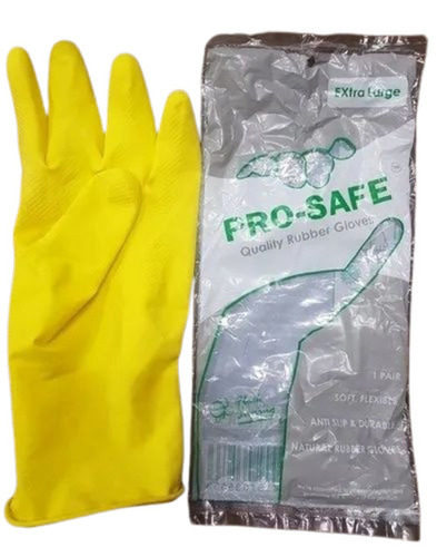 Household Gloves - Premium Quality Rubber, Standard Size, Pink Color | Washable, Waterproof, Breathable, Full Finger Style