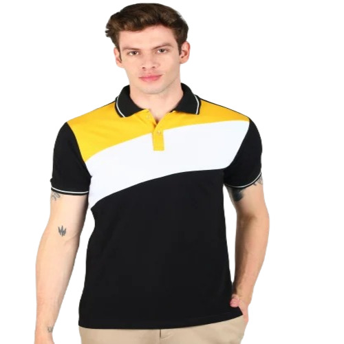 Men's Cotton T-Shirt - Regular Fit Multicolor Printed Design | Short Sleeves Polo Collar Available in S M L XL XXL