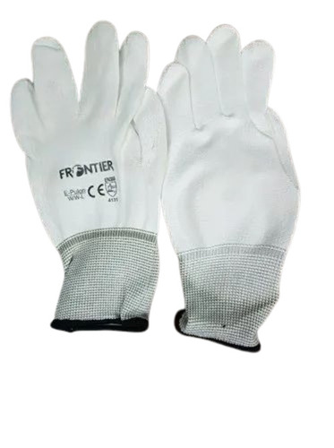 Pu Coating Midas Frontier Gloves - Premium Quality, Standard Size , White Color | Breathable, Waterproof, Full Finger Style for Industrial Use