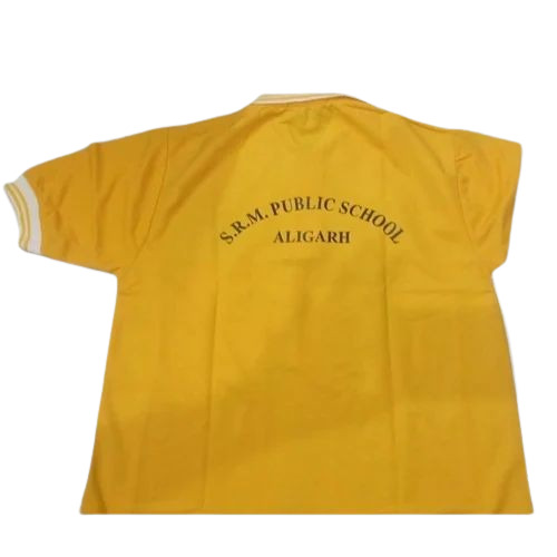 Yellow Cotton School Uniform T Shirt