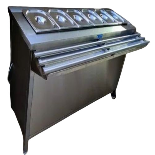 Bain Marie - 48 Litre Premium Quality Rectangular Stainless Steel | Manual Hotel Kitchen Equipment, Optimum Condition, Silver Finish