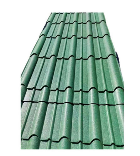 Green Roofing Sheets - Aluminum Alloy, Standard Size, Corrugated Pattern, Easy to Install, Rectangular Shape | Water, Weather, Leak, Corrosion, Rust Resistance