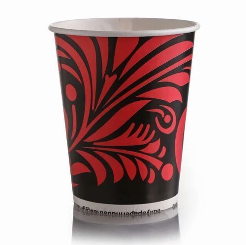 Juice Paper Cup - Color: Red And Black