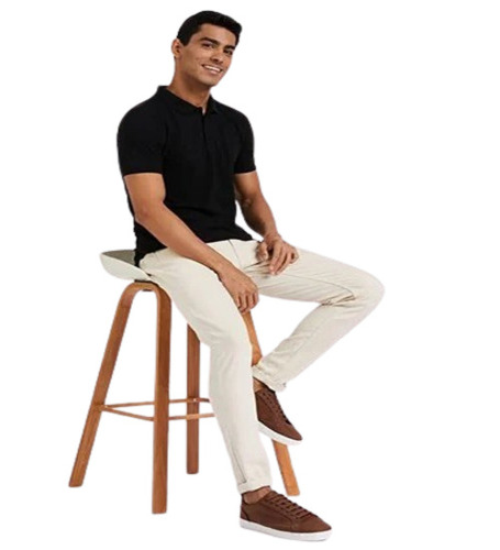 Mens Casual Cotton T-Shirt - Regular Fit Attractive Pattern Short Sleeves Available in S-XXL Black