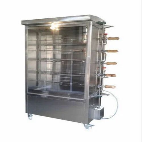 Premium Chicken Grill Machine - Stainless Steel, Good Condition | Commercial Gas Grill for Canteens, Hotels, Restaurants, Optimized Performance