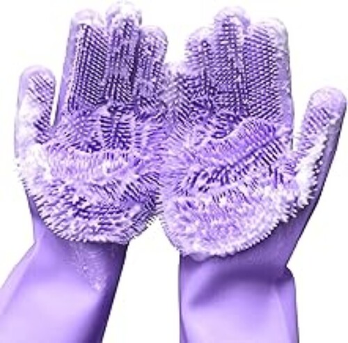 Cleaning Glove - Durable Full Finger, Plain Style | Dry Cleaning, Household Use, Fingerless Design for Daily Life