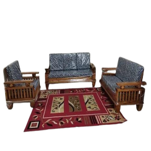 Double Handle Wooden Sofa Set
