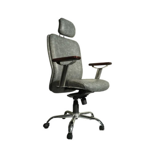 Gray Leather Office Chair