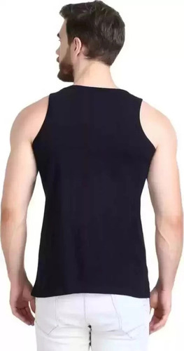 Men Vest - Cotton Customized Size Black | Premium Quality Soft Fabric Breathable Comfortable Fit Sleeveless Design Lightweight Sweat Absorbent Anti-UV Quick Dry Non-Toxic