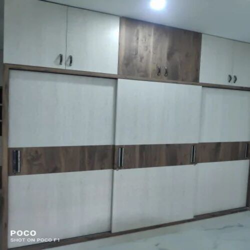 Sliding Wardrobes - Premium Wood Construction, Customize Size, Attractive Multicolor Design | Features 5 Shelves, Eco-Friendly Quality, Ideal for Home and Office