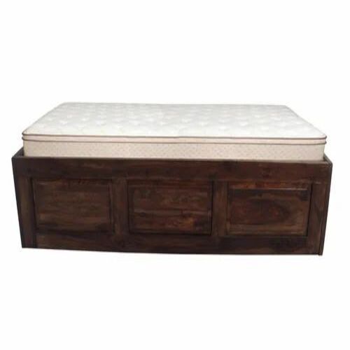 Wooden Diwan - Premium Quality, 2-Seater with Storage | Eco-Friendly Teak, Attractive Rectangular Design, Cotton Upholstery, Optimum Comfort, Origin: India