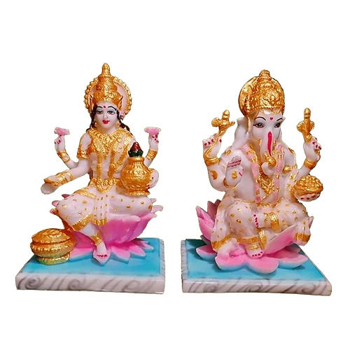  Laxmi Ganesh Marble Statue