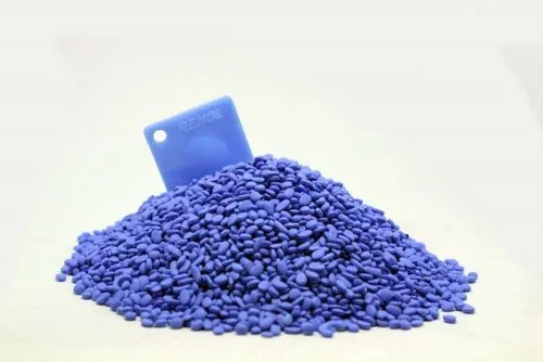 2918 Dona Blue Plastic Masterbatch - Recycled Granules, Eco-Friendly, Highly Pure, Injection Molding Compatible