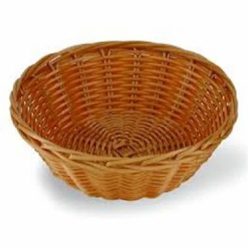 Bamboo Storage Basket - Round Design, Brown Color | Eco-Friendly, Lightweight, Breathable Material, Versatile Use, Acid Resistant, Easy to Clean