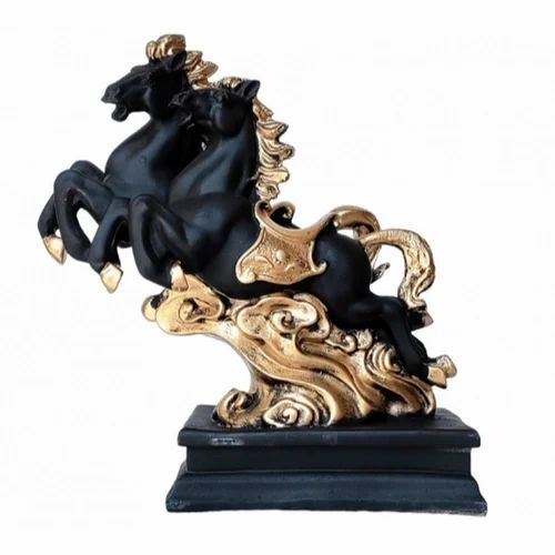 Black Golden Horse Statue