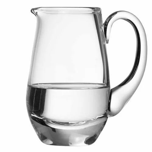 Glass Jug - Transparent Glass Water Jug | Heat-Resistant, Stain-Resistant, Stylish Look, Ergonomic Handle, Spill-Proof, Lightweight, Smooth Finish, Wide Mouth
