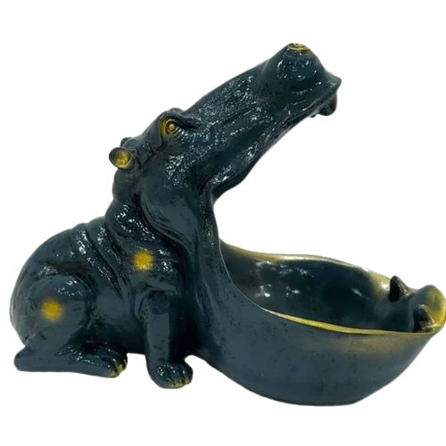 Hippo Resin Sundries Statue