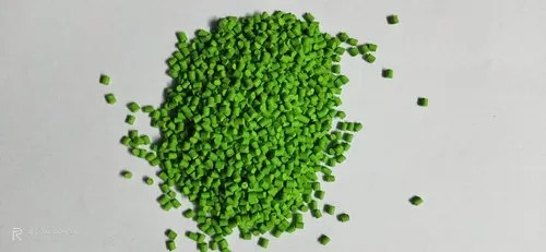 Pearl Green Plastic Masterbatches - Recycled Granules Eco-Friendly Ideal for Injection Molding