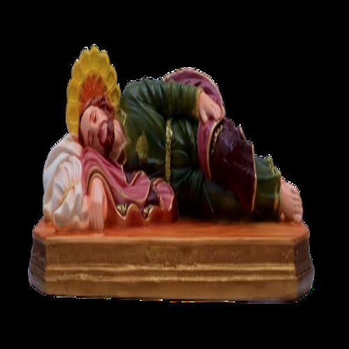 Polyresin Statue - Polystone, 28x14x12cm, Multicolor, Polished Finish, Plain Pattern | Ideal for Interior Decor