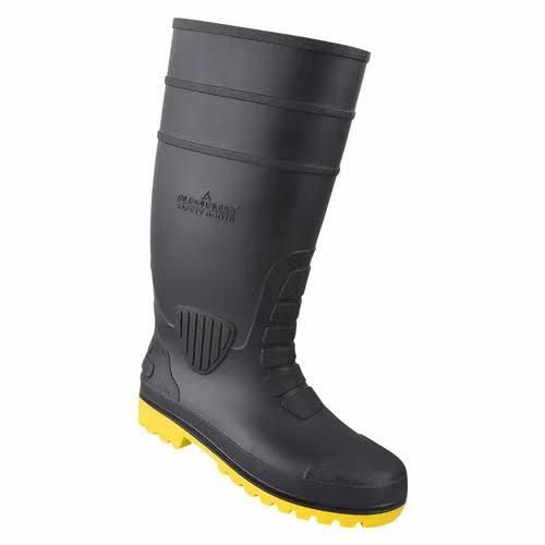 Safety Boots - Black Yellow Isi Gumboots, Waterproof, Unisex Sizes 6 to 10