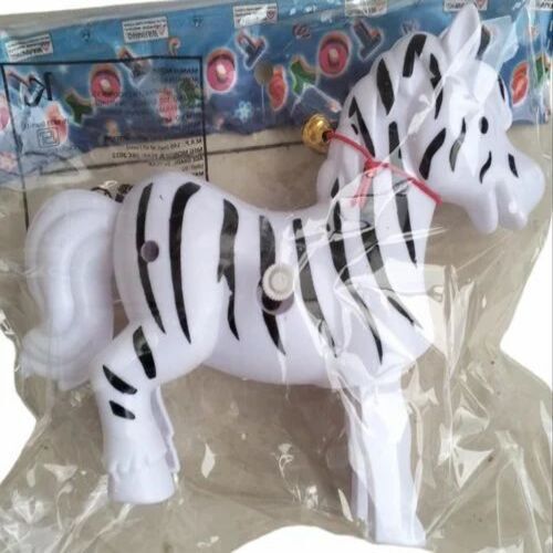 Zebra Toy For Kids - Cotton Blend Material, Customizable Size, Multicolor Design, Rectangular Shape, White Color | Ideal for Home Playtime