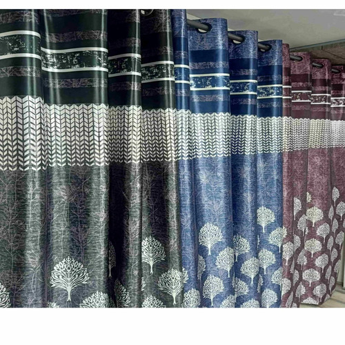 Digital Curtain - Polyester, Custom Size, Golden Color | Digital Print, Ready Made, Rod Pocket Design for Door