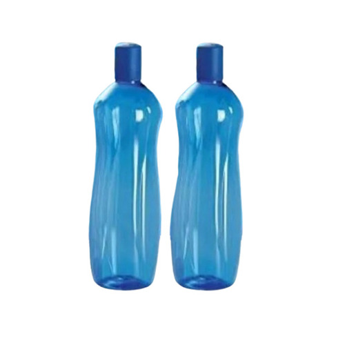 TPI Plastic Water Storage Bottle - 1 Liter, Blue Color, Screw Cap Design, Round Shape, New Condition