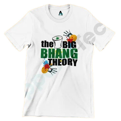 Holi T-Shirt - Cotton, M/L/S/XL Sizes | White Color, O-Neck, Short Sleeves, Vibrant Prints, Lightweight & Breathable for Festive Celebrations