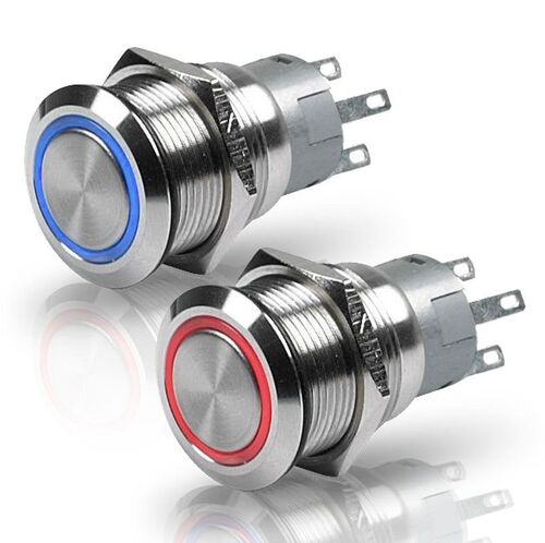 Led Switches - Plastic & Metal, Standard Size | Silver Color, 25 Ampere Voltage, 50 Hz Operating Frequency, High Efficiency, Easy to Install