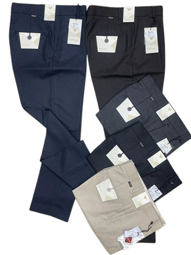 Mens Formal Pant - Cotton and Lycra Blend, Regular Fit | Lightweight, Breathable, Washable, Three Pockets