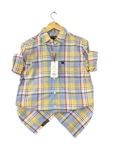 Mens Twill Check Shirts - Cotton Customized Size (S M L XL) Multicolor Full Sleeves | Lightweight Breathable Classic Collar Style
