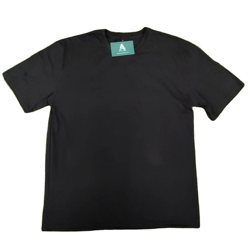 Men's Regular Fit T-Shirt - Made from Soft Cotton, Available in S, M, L, XL | Black Color, O-Neck Collar, Short Sleeves, Attractive Pattern