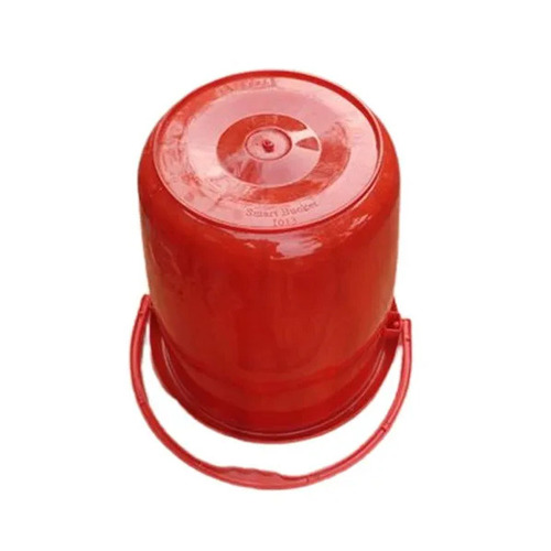 Plastic Bucket - 13 L Red Plain Rigid Design | Unbreakable Leak Free