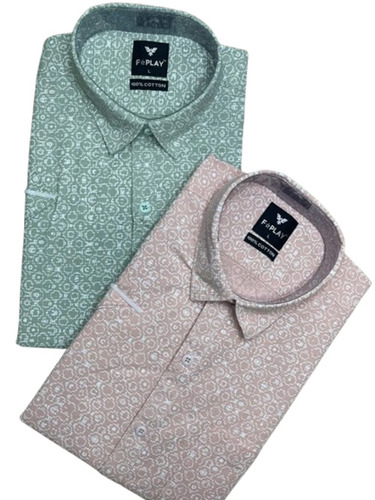 Printed Shirts - Cotton, Available In S, M, L, Xl | Lightweight, Breathable, 100% Purity, Full Sleeves, Classic Collar