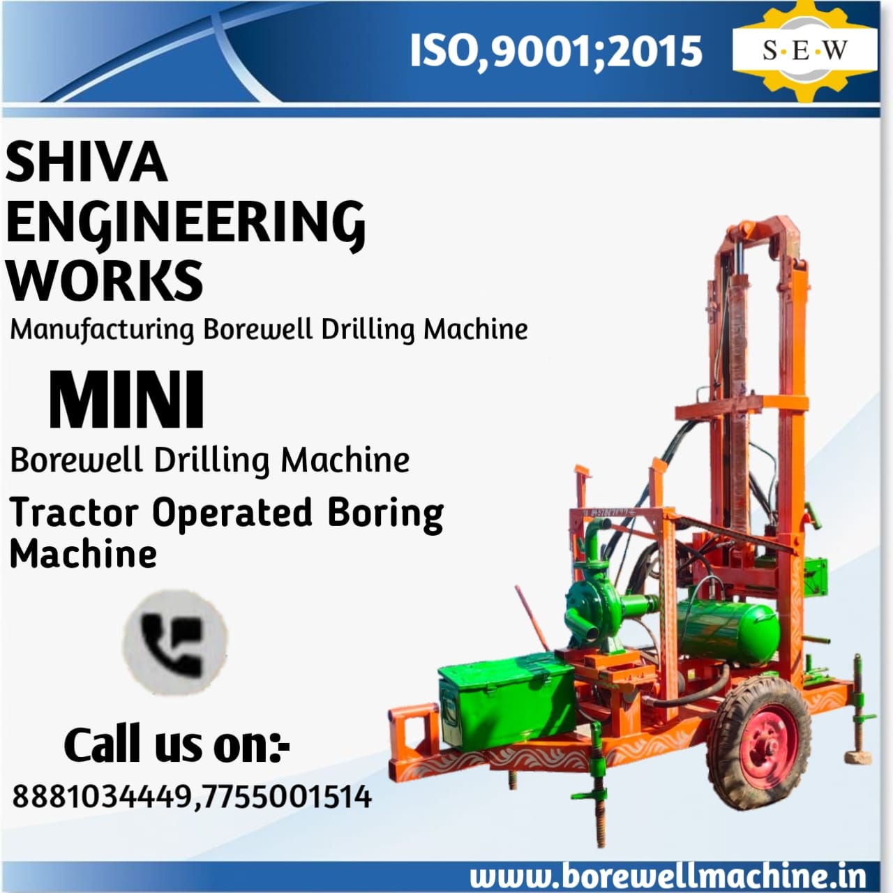 Tractor Operated Hydraulic Boring Machine
