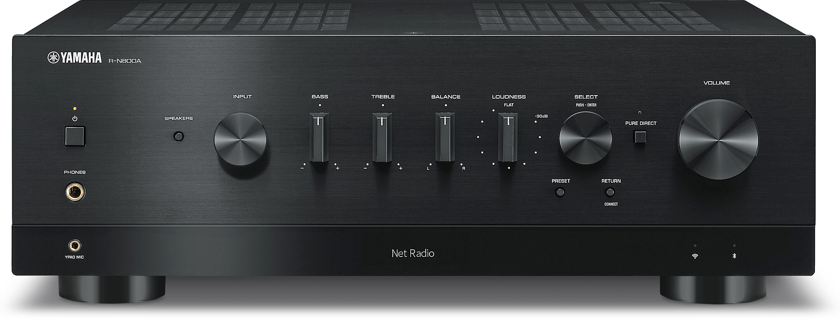 Yamaha R-N800A Network Receiver with Phono and Built-in DAC, Black