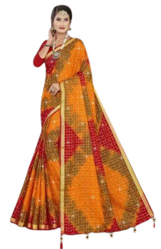 Bandhani Cotton Saree - Color: Multicolor